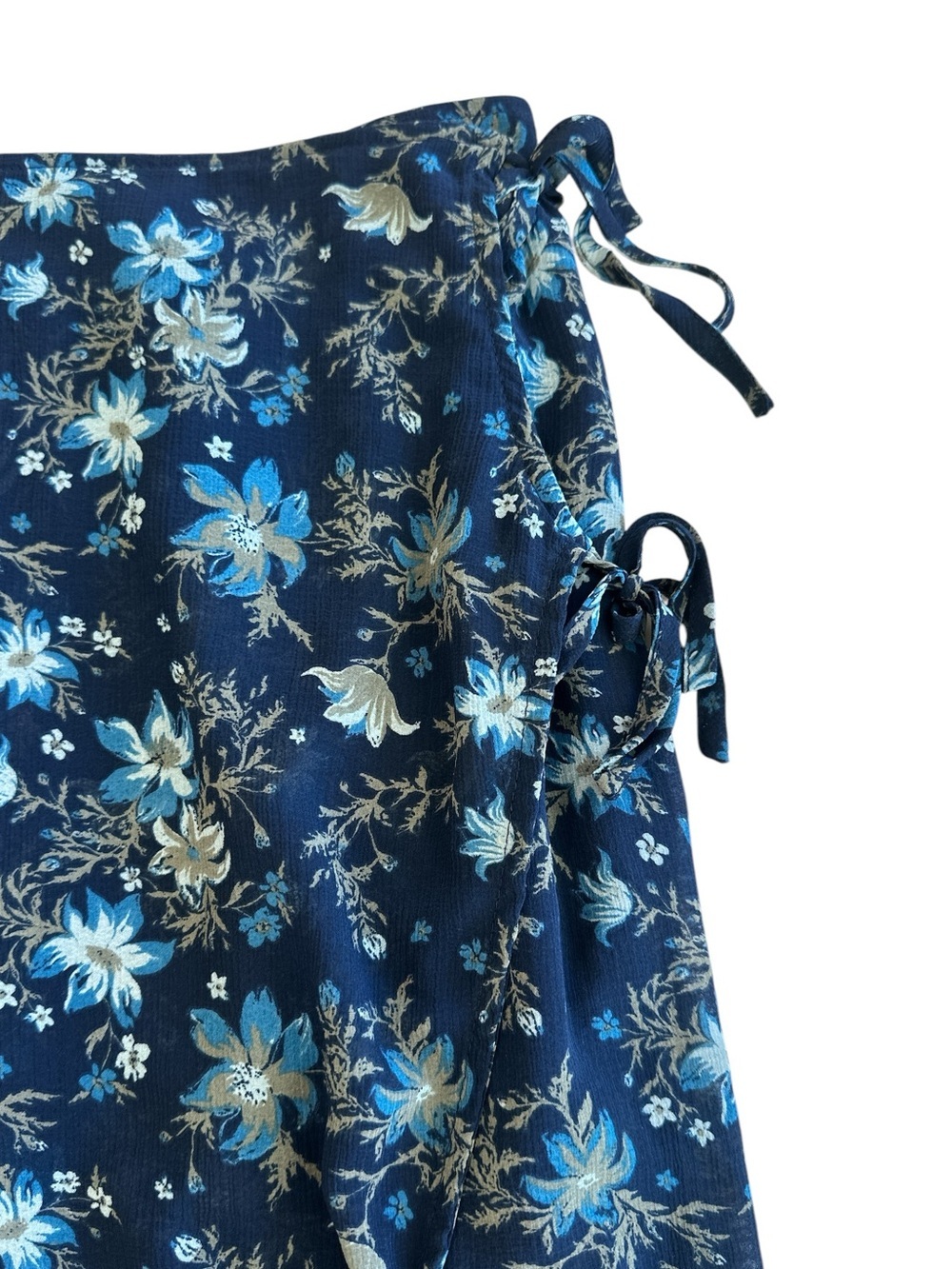 Free People Femme Edge Blue Ink Sheer Floral Maxi Skirt - Picture 13 of 16